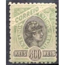 RE0086N.01-SELO MADRUGADA REPUBLICANA, 300 RÉIS - 1894 - N COM GOMA