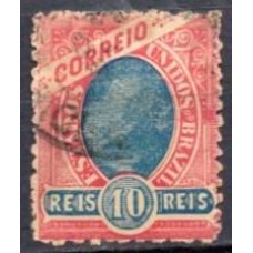 RE0091U.02-SELO MADRUGADA REPUBLICANA, 10 RÉIS DENTEAÇÃO 11 - 1897 - U