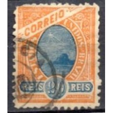 RE0100U.02-SELO MADRUGADA REPUBLICANA - MARGENS GRANDES ENTRE OS SELOS, 20 RÉIS - 1902/05 - U