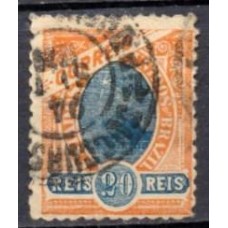 RE0100U.03-SELO MADRUGADA REPUBLICANA - MARGENS GRANDES ENTRE OS SELOS, 20 RÉIS - 1902/05 - U