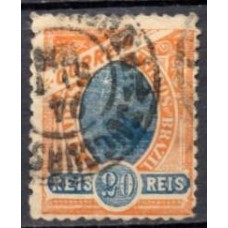 RE0100U.04-SELO MADRUGADA REPUBLICANA - MARGENS GRANDES ENTRE OS SELOS, 20 RÉIS - 1902/05 - U
