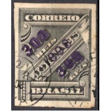 RE0117U.01-SELO JORNAIS DE 1889 SOBRESTAMPADOS, 300/200 RÉIS - 1898 - U