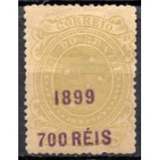 RE0133NC.01-SELO CRUZEIRO DO SUL, 700 SOBRE 500 RÉIS - DENTEAÇÃO 14 (NÃO CATALOGADA) - 1899 - N