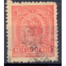 RE0158U-SELO ALEGORIAS REPUBLICANAS E INSTRUÇÃO, 100 RÉIS - 1918 - U