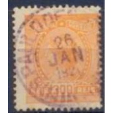 RE0159U-SELO ALEGORIAS REPUBLICANAS E INSTRUÇÃO, 300 RÉIS - 1918 - U
