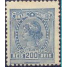 RE0166N-SELO ALEGORAS REPUBLICANAS E INSTRUÇÃO DENTEAÇÃO 12,25X13,5, 200 RÉIS - 1918/19 - N
