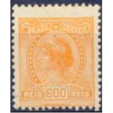 RE0169N-SELO ALEGORAS REPUBLICANAS E INSTRUÇÃO DENTEAÇÃO 12,25X13,5, 600 RÉIS - 1918/19 - N