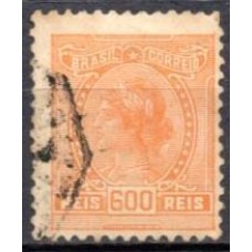 RE0169U-SELO ALEGORAS REPUBLICANAS E INSTRUÇÃO DENTEAÇÃO 12,25X13,5, 600 RÉIS - 1918/19 - U