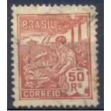 RE0178U-SELO VOVÓ PARTE 1, 50 RÉIS CASTANHO SEM FILIGRANA - 1922 - U