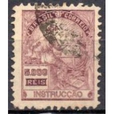 RE0239U.02-SELO VOVÓ PARTE 1, 5.000 RÉIS INSTRUÇÃO FILIGRANA 'F' - 1924/32 - U