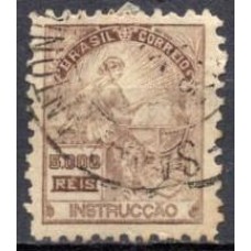 RE0239U.05-SELO VOVÓ PARTE 1, 5.000 RÉIS INSTRUÇÃO FILIGRANA 'F' - 1924/32 - U