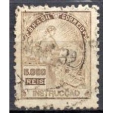 RE0239U.07-SELO VOVÓ PARTE 1, 5.000 RÉIS INSTRUÇÃO FILIGRANA 'F' - 1924/32 - U