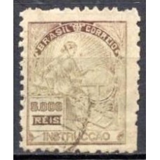 RE0239U.08-SELO VOVÓ PARTE 1, 5.000 RÉIS INSTRUÇÃO FILIGRANA 'F' - 1924/32 - U
