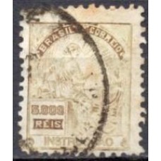 RE0239U.10-SELO VOVÓ PARTE 1, 5.000 RÉIS INSTRUÇÃO FILIGRANA 'F' - 1924/32 - U