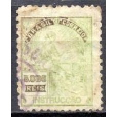 RE0239U.11-SELO VOVÓ PARTE 1, 5.000 RÉIS INSTRUÇÃO FILIGRANA 'F' - 1924/32 - U