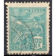RE0244UES.01-SELO VOVÓ PARTE 2, 100 RÉIS SEM FILIGRANA - 1928 - U