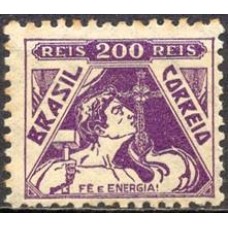 RE0283M-SELO VOVÓ PARTE 2, 200 RÉIS FÉ E ENERGIA ROXO FILIGRANA K - 1931/35 - MINT