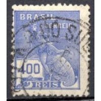RE0285U-SELO VOVÓ PARTE 2, 400 RÉIS FILIGRANA K DENTEAÇÃO 11 - 1931/34 - U