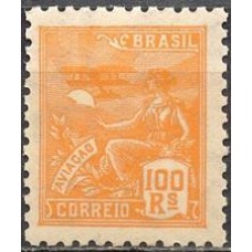 RE0300NA-SELO VOVÓ PARTE 2, 100 RÉIS LARANJA FILIGRANA 'N' - 1936/40 - N