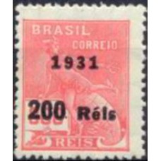 RE0348N-SELO VOVÓ COM VALOR REDUZIDO, 200/300 RÉIS FILIGRANA 'J' - 1931 - N