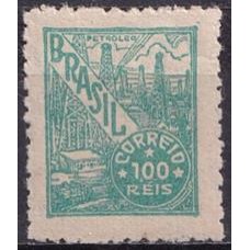 RE0407M-SELO NETINHA, 100 RÉIS FILIGRANA 'Q' PAPEL MÉDIO TRAMADO - 1946 - MINT