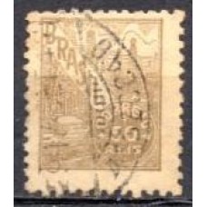 RE0441U.01-SELO NETINHA COM TRAÇOS VERDES NO VERSO, 50 RÉIS FILIGRANA 'O' PAPEL MÉDIO TRAMADO - 1942/46 - U