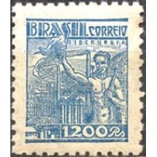 RE0450N.07-SELO NETINHA COM TRAÇOS VERDES NO VERSO, 1.200 RÉIS FILIGRANA 'O' PAPEL MÉDIO TRAMADO - 1942/46 - N