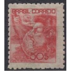 RE0455M.04-SELO NETINHA COM TRAÇOS VERDES NO VERSO, 50.000 RÉIS FILIGRANA 'O' PAPEL FINO - 1942/46 - MINT