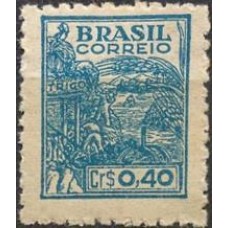 RE0466NA-SELO NETINHA FILIGRANA 'Q', CR$ 0,40 AZUL ESCURO - 1946 - N