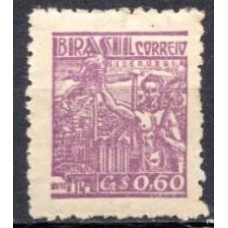 RE0484N.02-SELO NETINHA COM TRAÇOS VERDES NO VERSO FILIGRANA 'Q', CR$ 0,60 - 1949 - N