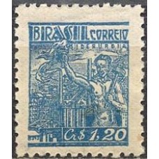 RE0486M-SELO NETINHA COM TRAÇOS VERDES NO VERSO FILIGRANA 'Q', CR$ 1,20 - 1947 - MINT