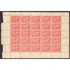 SB0011NF.01-FOLHA 25 SELOS TRICENTENÁRIO DE BELÉM/PA - 1916 - BORDAS COM RESTRIÇÕES, SELOS EM BOM ESTADO - SEM GOMA E ALGUNS SEM NENHUMA FERRUGEM