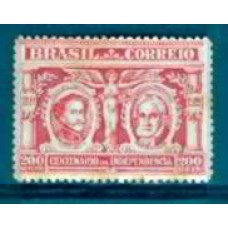 SB0015M-SELO CENTENÁRIO DA INDEPENDÊNCIA, 200 RÉIS - 1922 - MINT