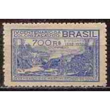 SB0045M-SELO 4º CENTENÁRIO DA FUNDAÇÃO DE SÃO VICENTE E DA COLONIZAÇÃO DO BRASIL, 700 RÉIS - 1932 - MINT