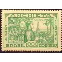 SB0077N-SELO 4º CENTENÁRIO DO NASCIMENTO DE JOSÉ DE ANCHIETA, 1.000 RÉIS - 1934 - N SB0077N-SELO 4º CENTENÁRIO DO NASCIMENTO DE JOSÉ DE ANCHIETA, 1.000 RÉIS - 1934 - N
