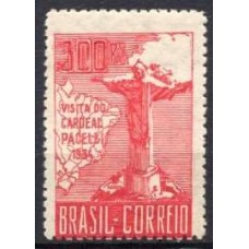 SB0080M.03-SELO VISITA DO CARDEAL PACELLI, 300 RÉIS, 3ª TIRAGEM - 1934 - MINT