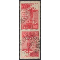 SB0080UT.07-TÊTE-BÊCHE VISITA DO CARDEAL PACELLI, 300 RÉIS, 3ª TIRAGEM - 1934 - U