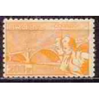 SB0082M-SELO VISITA DO PRESIDENTE GABRIEL TERRA DO URUGUAI, 200 RÉIS - 1935 - MINT