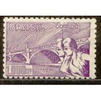 SB0085N-SELO VISITA DO PRESIDENTE GABRIEL TERRA DO URUGUAI, 1000 RÉIS - 1935 - N