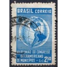 SB0426UY-SELO 7ª REUNIÃO DO CONGRESSO INTERAMERICANO DE MUNICÍPIOS - 1958 - U - MARMORIZADO