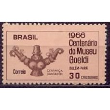 SB0555M-SELO CENTENÁRIO DO MUSEU EMÍLIO GOELDI - 1966 - MINT