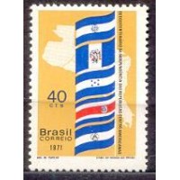 SB0706N-SELO 150 ANOS DAS REPÚBLICAS CENTRO-AMERICANAS - 1971 - N SB0706N-SELO 150 ANOS DAS REPÚBLICAS CENTRO-AMERICANAS - 1971 - N