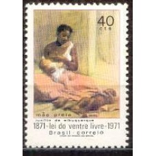 SB0708N-SELO 100 ANOS DA LEI DO VENTRE LIVRE - 1971 - N
