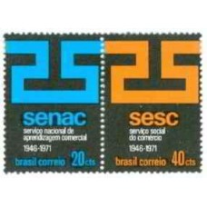 SB0715MS-SE-TENANT 25 ANOS DO SENAC-SESC - 1971 - MINT