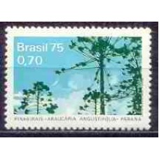 SB0892M-SELO PRESERVAÇÃO DA FAUNA E DA FLORA, PINHEIRAIS - 1975 - MINT