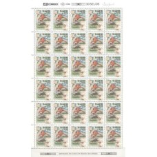 SB1963MF-FOLHA 30 SELOS EXPOSIÇÃO FILATÉLICA LUBRAPEX 95 - RIO TIETÊ, AVE E MAMÍFERO - 1995 - MINT