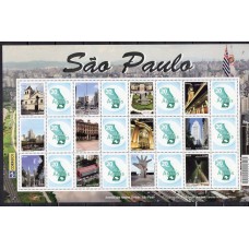 SB2885MF.11-FOLHA PERSONALIZADOS SÃO PAULO VERTICAL, 20 ANOS LEI DAS ÁGUAS - 2009 - MINT