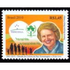 SB2953M-SELO MERCOSUL - ENCERRAMENTO DA DÉCADA DA CULTURA DE PAZ - ZILDA ARNS - 2010 - MINT
