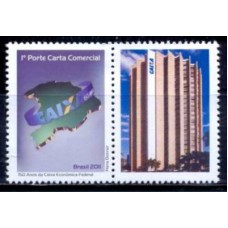 SB3079M.02-SELO PERSONALIZADO 150 ANOS DA CAIXA ECONÔMICA FEDERAL, EDIFÍCIO SEDE DA CAIXA - 2011 - MINT