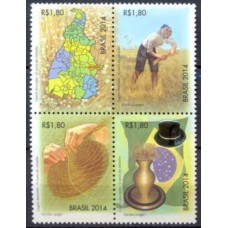 SB3377MQ-QUADRA CAPIM DOURADO O OURO DO JALAPÃO - 2014 - MINT